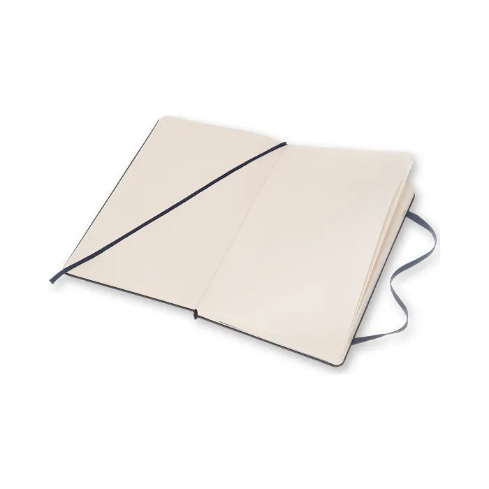 Libreta clásica grande azul zafiro hoja blanca pasta dura — Interior 3
