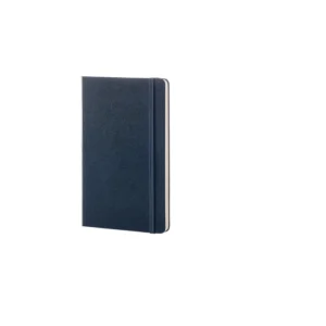 Libreta clásica grande azul zafiro hoja blanca pasta dura — Portada Plana