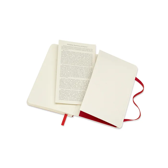 Libreta clásica de bolsillo escarlata hoja rayada pasta suave — Interior 1