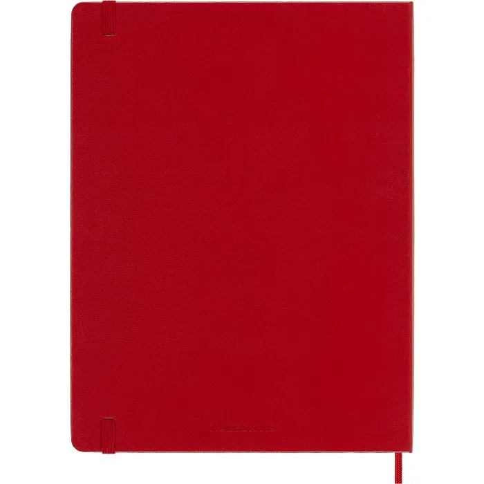 Libreta clásica extra grande escarlata hoja rayada pasta dura — 4a Forros
