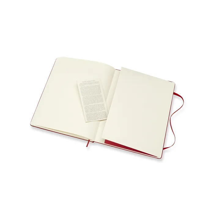 Libreta clásica extra grande escarlata hoja rayada pasta dura — Interior 3