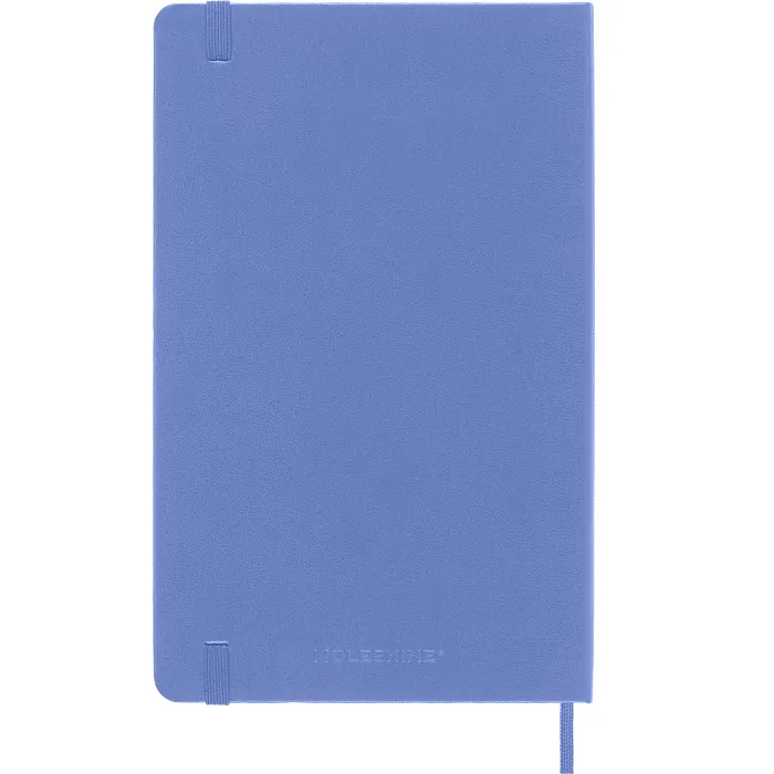 Libreta Clásica Grande Azul Hortensia Hoja Rayada Pasta Dura