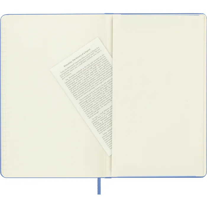 Libreta Clásica Grande Azul Hortensia Hoja Rayada Pasta Dura