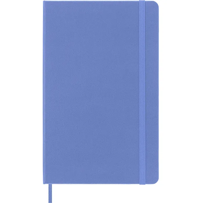Libreta Clásica Grande Azul Hortensia Hoja Rayada Pasta Dura