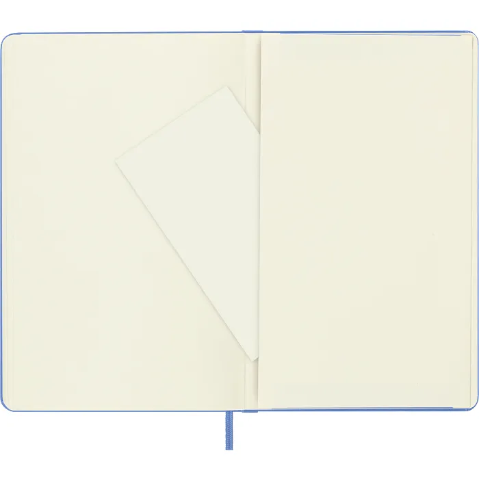 Libreta Clásica Grande Azul Hortensia Hoja Blanca Pasta Dura