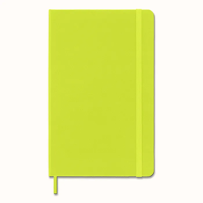 Libreta Clásica Grande Verde Limón Hoja Rayada Pasta Dura
