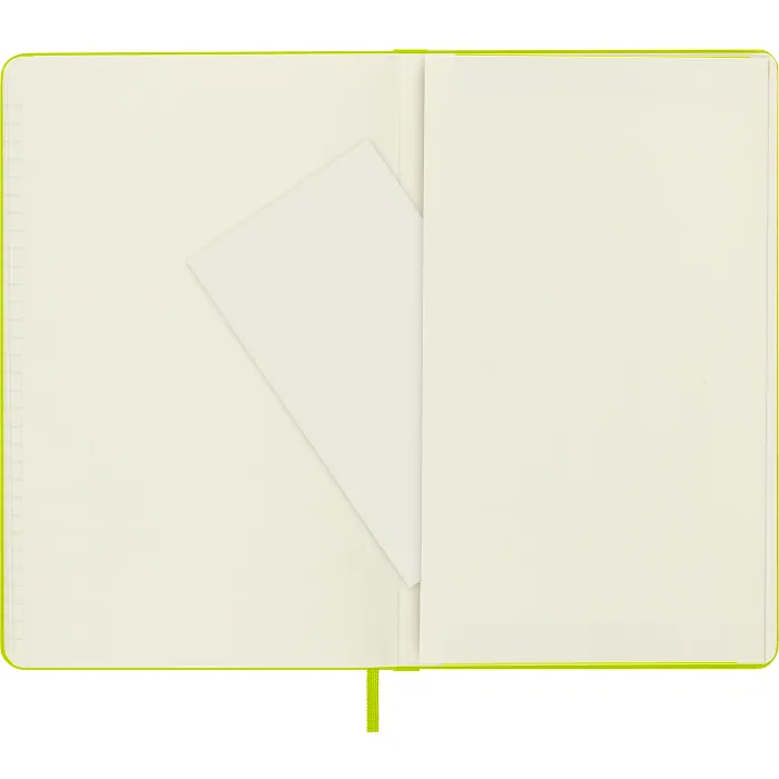 Libreta Clásica Grande Verde Limón Hoja Rayada Pasta Dura
