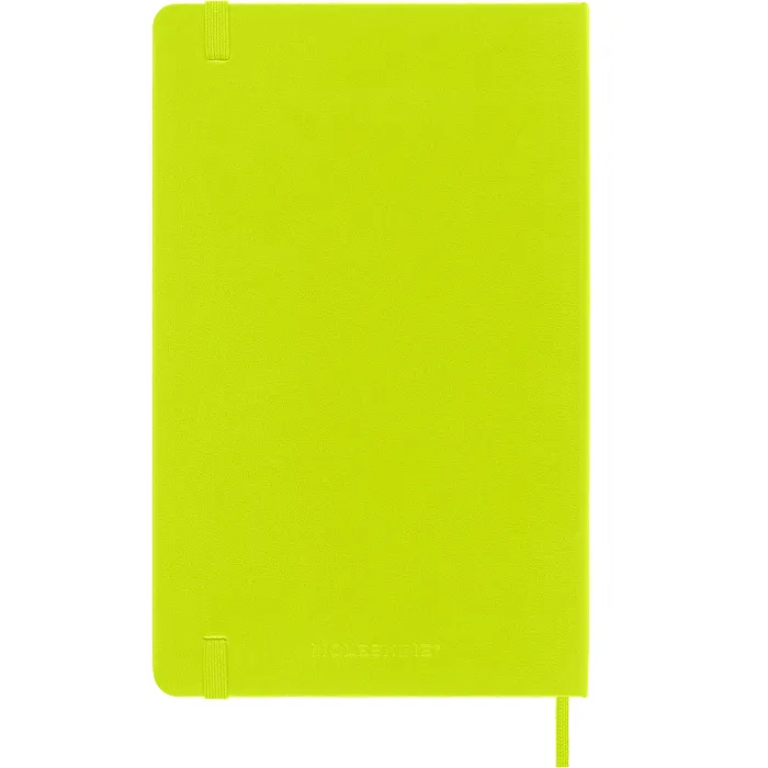 Libreta Clásica Grande Verde Limón Hoja Rayada Pasta Dura