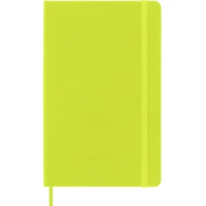 Libreta Clásica Grande Verde Limón Hoja Blanca Pasta Dura — Portada Plana