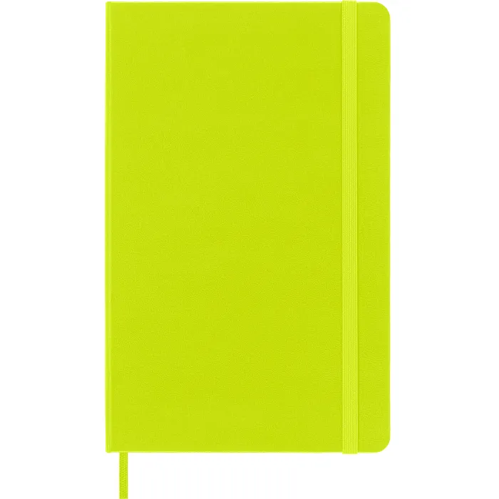 Libreta Clásica Grande Verde Limón Hoja Blanca Pasta Dura