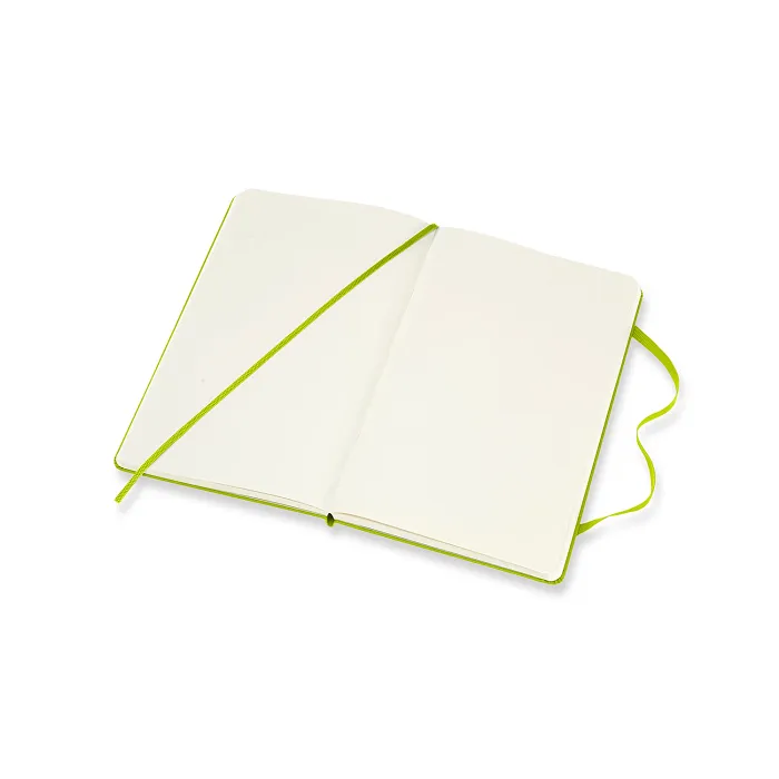 Libreta Clásica Grande Verde Limón Hoja Blanca Pasta Dura