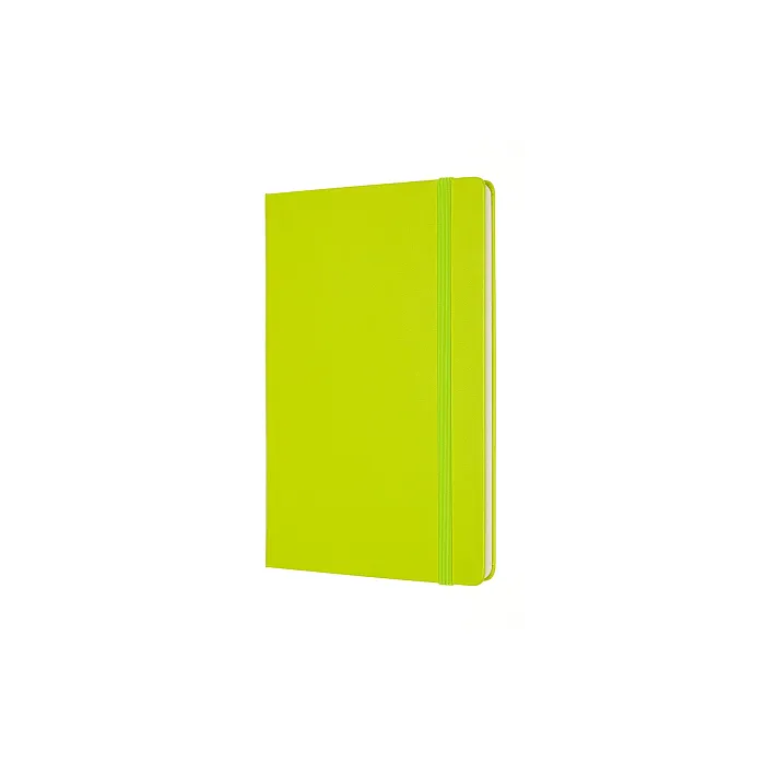 Libreta Clásica Grande Verde Limón Hoja Blanca Pasta Dura