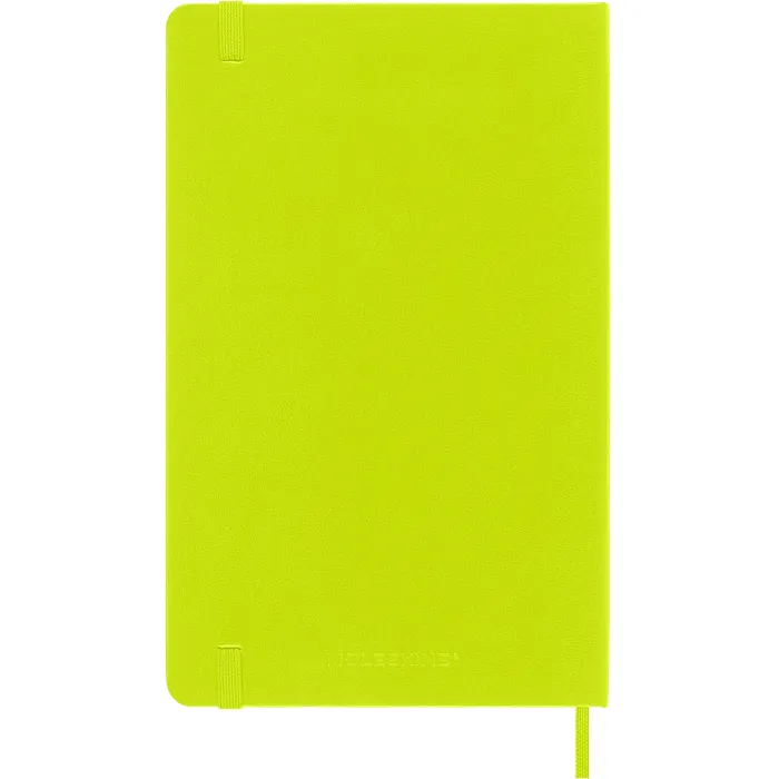 Libreta Clásica Grande Verde Limón Hoja Blanca Pasta Dura