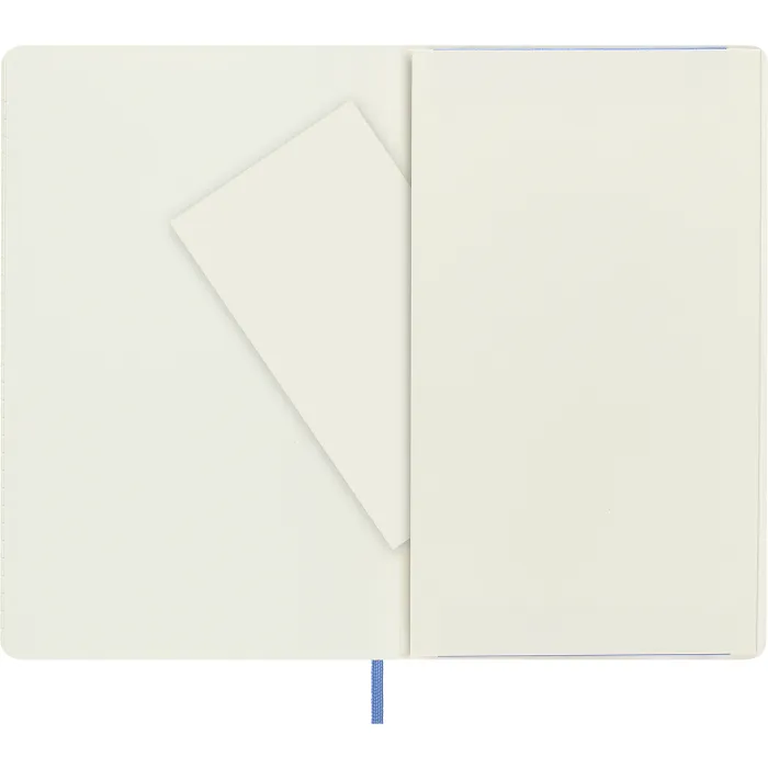 Libreta Clásica Grande Azul Hortensia Hoja Rayada Pasta Suave