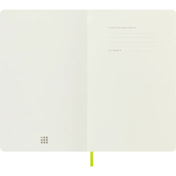 Libreta Clásica Grande Verde Limón Hoja Rayada Pasta Suave