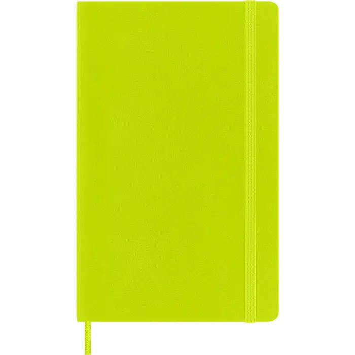 Libreta Clásica Grande Verde Limón Hoja Rayada Pasta Suave