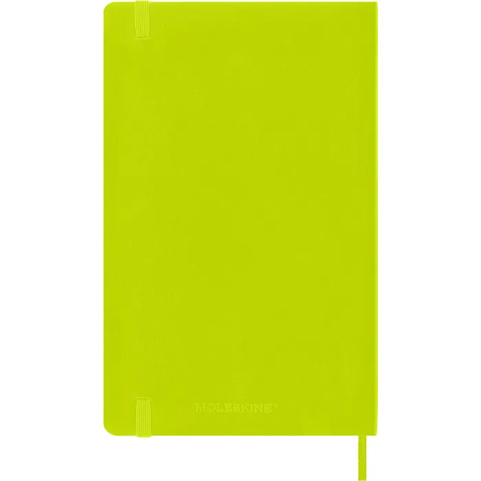 Libreta Clásica Grande Verde Limón Hoja Rayada Pasta Suave