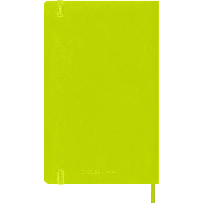 Libreta Clásica Grande Verde Limón Hoja Blanca Pasta Suave