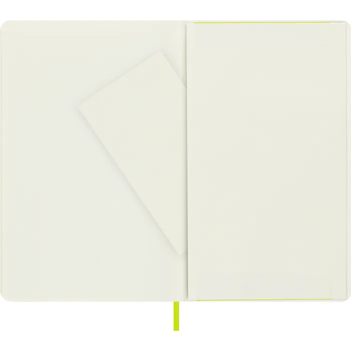 Libreta Clásica Grande Verde Limón Hoja Blanca Pasta Suave