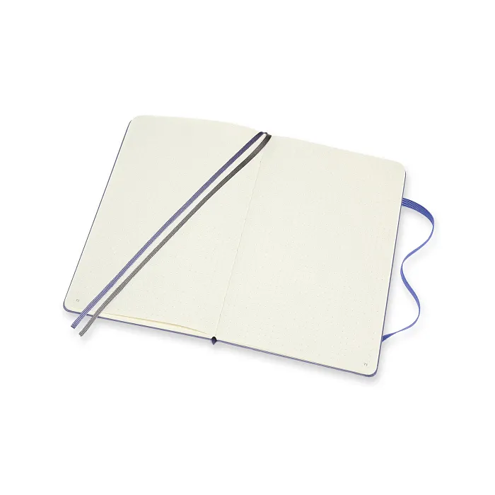 Libreta LogBook Arte Violeta, Grande Con Hoja Punteada y Pasta Dura