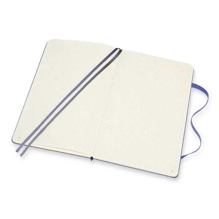 Libreta LogBook Arte Violeta, Grande Con Hoja Punteada y Pasta Dura