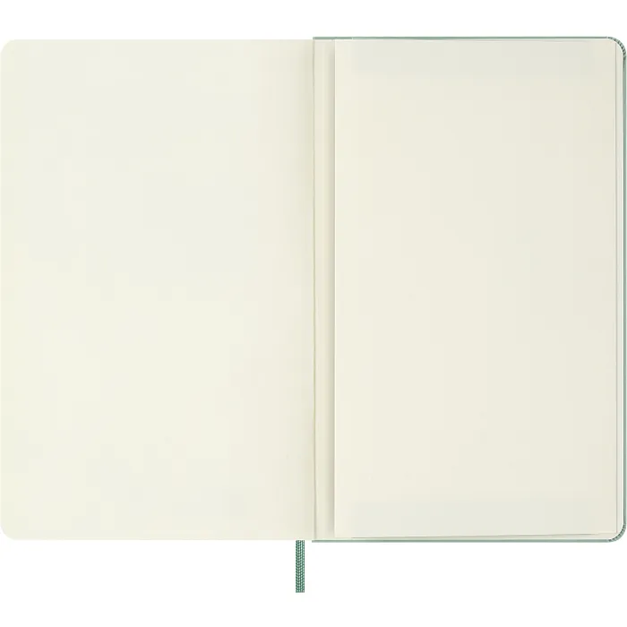 Libreta relieve, tapa dura, grande, hojas lisas, verde salvia — Interior 5