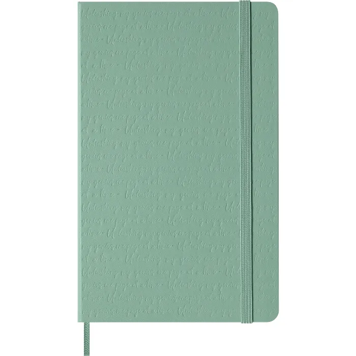 Libreta Relieve, Tapa Dura, Grande, Hojas Lisas, Verde Salvia