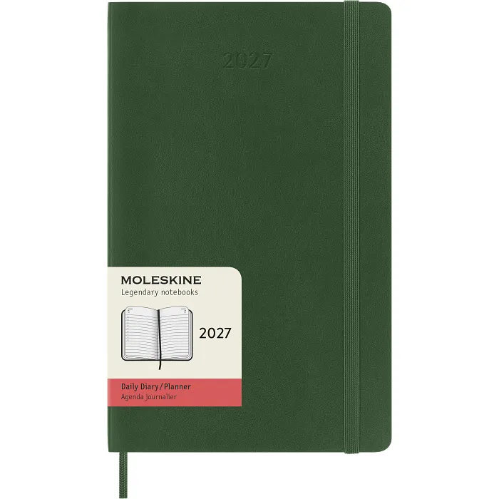 Agenda diaria clásica 12 meses 2027, tapa suave, grande, verde mirto — Interior 7