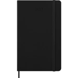 Agenda Diaria Clásica 12 Meses 2027, Tapa Dura, Grande, Negro — Portada Plana