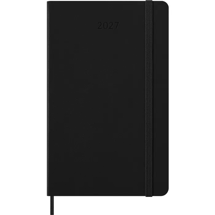 Agenda Diaria Clásica 12 Meses 2027, Tapa Dura, Grande, Negro