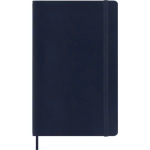 Agenda Diaria Clásica 12 Meses 2027, Tapa Suave, Grande, Azul Zafiro — Portada Plana