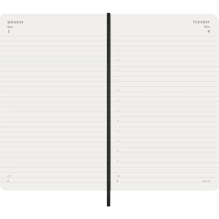 Agenda Diaria Clásica 12 Meses 2027, Tapa Suave, Grande, Negro — Interior 3
