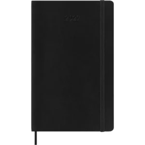 Agenda Diaria Clásica 12 Meses 2027, Tapa Suave, Grande, Negro — Portada Plana