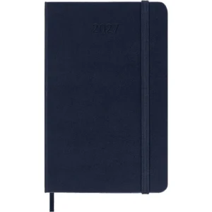 Agenda Diaria Clásica 12 Meses 2027, Tapa Dura, Bolsillo, Azul Zafiro — Portada Plana