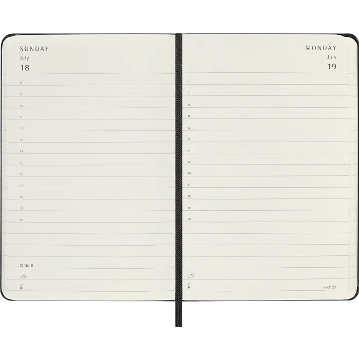 Agenda Diaria Clásica 12 Meses 2027, Tapa Dura, Bolsillo, Negro — Interior 3
