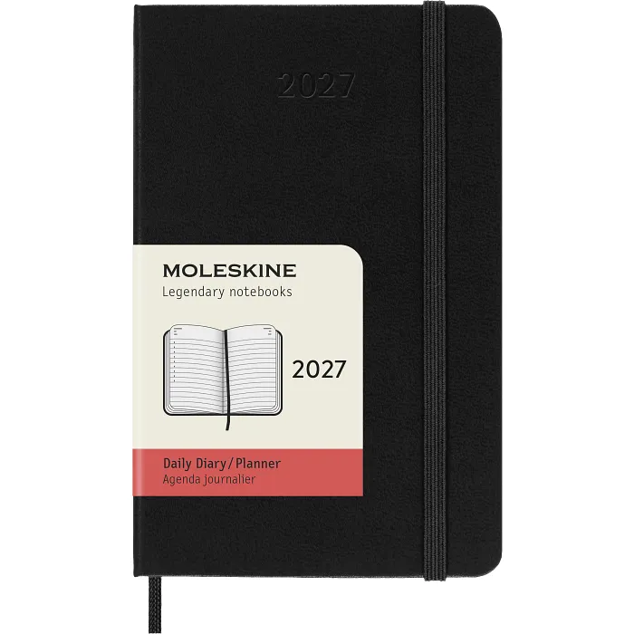 Agenda Diaria Clásica 12 Meses 2027, Tapa Dura, Bolsillo, Negro — Interior 7