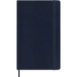 Agenda Semanal Clásica 12 Meses 2027, Tapa Suave, Grande, Azul Zafiro — Portada Plana