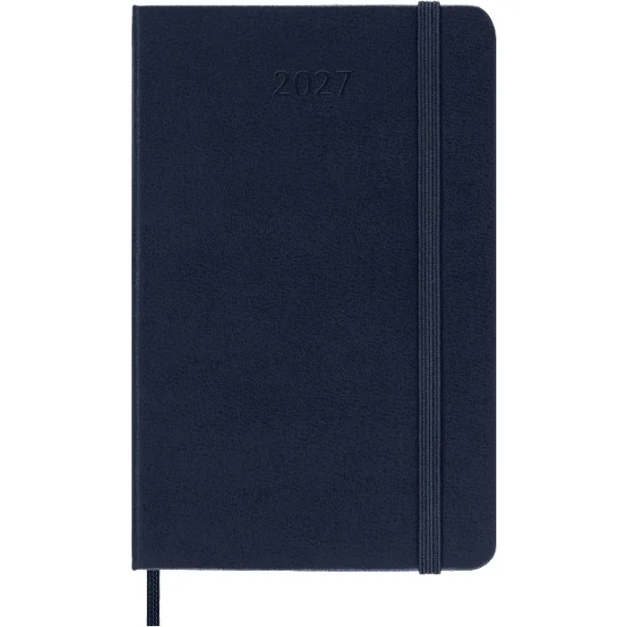 Agenda Semanal Clásica 12 Meses 2027, Tapa Dura, Bolsillo, Azul Zafiro