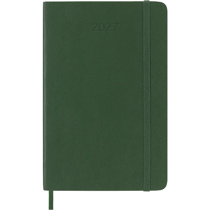 Agenda Semanal Clásica 12 Meses 2027, Tapa Suave, Bolsillo, Verde Mirto