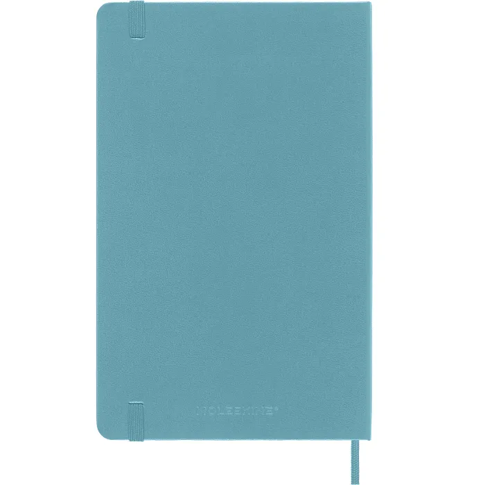Libreta Clásica Grande Azul Arrecife Hoja Rayada Pasta Dura — 4a Forros