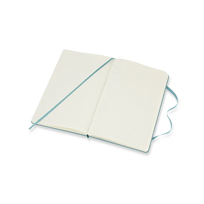 Libreta Clásica Grande Azul Arrecife Hoja Rayada Pasta Dura — Interior 2