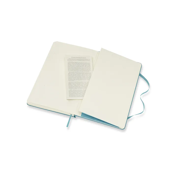 Libreta Clásica Grande Azul Arrecife Hoja Blanca Pasta Dura — Interior 2