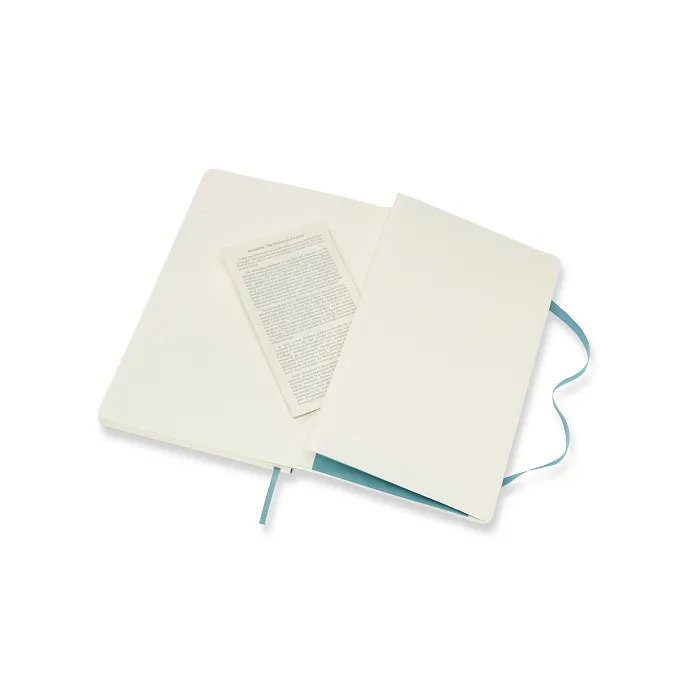 Libreta Clásica Grande Azul Arrecife Hoja Rayada Pasta Suave — Interior 2
