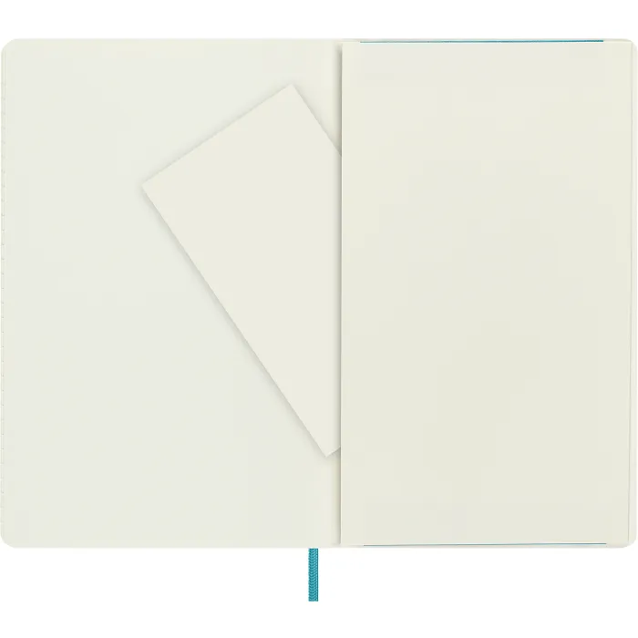 Libreta Clásica Grande Azul Arrecife Hoja Rayada Pasta Suave