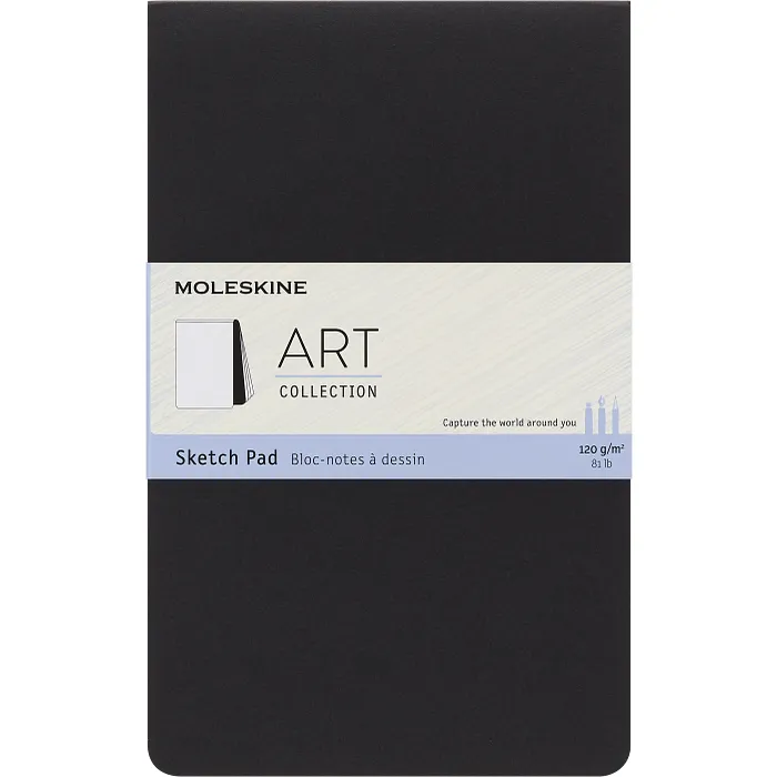 Sketch Pad Grande Negro Hoja Blanca Pasta Suave