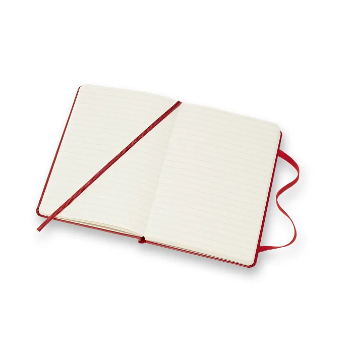 Libreta Clásica De Bolsillo Roja Hoja Rayada Pasta Dura — Interior 3