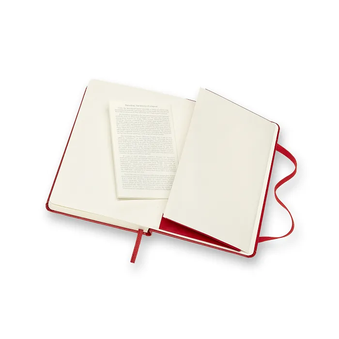 Libreta Clásica De Bolsillo Roja Hoja Rayada Pasta Dura — Interior 4