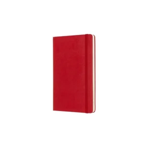 Libreta Clásica Grande Roja Hoja Rayada Pasta Dura — Portada Plana