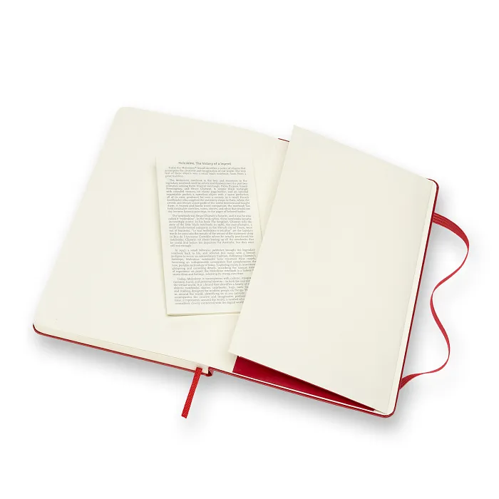 Libreta Clásica Grande Escarlata Hoja Blanca Pasta Dura — Interior 2