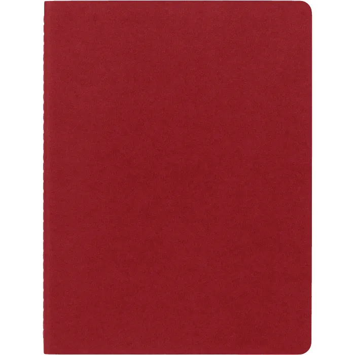 Set De 3 Libretas Cahier Extra Grandes Rojas Hoja Blanca Pasta Suave